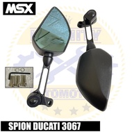 Tomok DUCATI Mirror Blue Glass MSX RACING UNIVERSAL VARIO AEROX NMAX PCX Etc