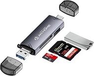 AnHome SD Card Reader, 6 in 1 OTG Connector USB 3.0/USB C/Micro USB Supports SD/Micro SD/SDXC/SDHC/M