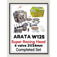 W125 ARATA SUPER RACING HEAD 4 VALVE 21/24mm ( ARATA  RACING CYLINDER 4 VALVE 21/24mm) COMPLATE SET