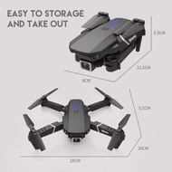 【COD】E88 Drone 4K HD dual camera WiFi remote control high-altitude video portable aircraft Channels Aircraft Drone Helicopter Toy Easy Adjust Frequency Drone With Camera And Video HD