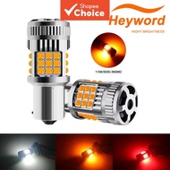 Heyword 2Pcs Car LED Turn Signal Bulb Canbus 1156 BA15S 1157 7440 144SMD Brake Fog Light