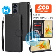 HP Case Flip Wallet Oppo Reno8 T 5G Premium Leather Flip Wallet Case/Mobile Wallet Case