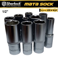 MATA 1/ 2" Long Socket Wrench 6PT 10mm - 29mm Sherlock Deep Wall Socket