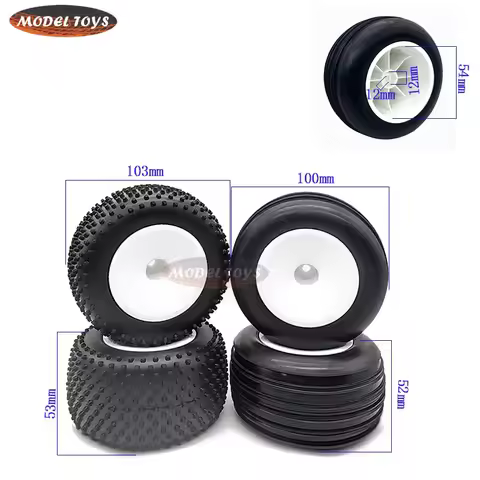 RC 12mm Hex RC Wheels and Tires for 1/16 Traxxas Erevo for Short Course Truck 1:10 Scale Riaario Amo