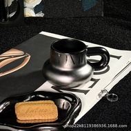 Dark Cup Titanium Value Cup High Silver Cup Plating Ceramic Pier Fat Face Pier Mug Handle Wholesale 