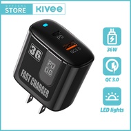 KIVEE หัวชาร์จไอโฟน หัวชาร์จเร็ว  USB-A+type c 36W อแดปเตอร์ชาร์จ อแดปเตอร์ไอโฟน fast charger หัวชาร