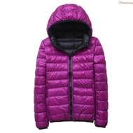 Women Down Jacket Packable Quilted Padded Hooded Puffer Jacket