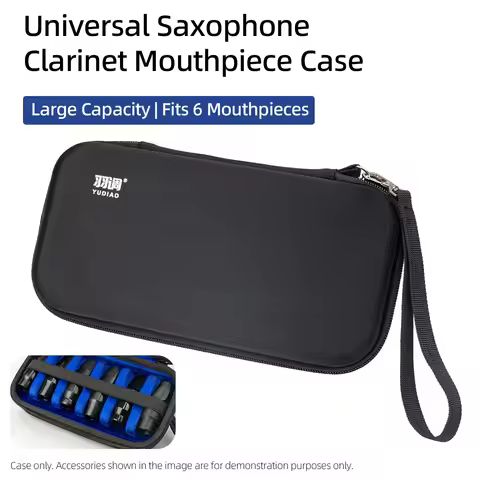 Saxophone Mouthpiece Set of Six in E-Flat, Including Clarinet Mouthpiece Case