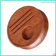 WU Espresso Accessory Storage Base in Sapele  65mm Coffee Organizer for 51mm to 58mm Filter Screens 
