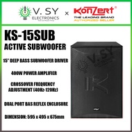 Original Konzert KS-15Sub 400W Power Amplifier 15" Active Subwoofer