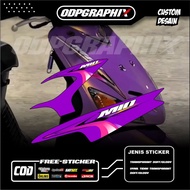 YAMAHA TRANSPARENT STRIPING STICKER SPORTYyamaha mio, SEMI FULL UV STICKER, RACING DESIGN VARIATION,