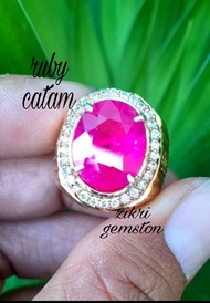 CINCIN BATU PERMATA MIRAH RUBY CATAM SUPER