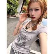 Y2K Y2K Y2K t-Shirt Asian Culture Y2K Short Sleeve Y2K Women's Clothing Y2K Top Y2K Wear Y2K Hot Gir