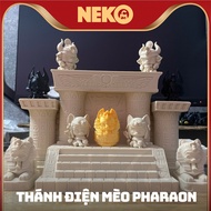 "Odd" 3D printed Egyptian Pharaoh cat statue – Ancient Egyptian style decor