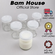 Hủ thuỷ tinh đựng sữa chua 100ml Bam House chịu nhiệt tốt có nắp đậy cao cấp HSC01 - Hủ sữa chua, hủ thuỷ tinh sữa chua