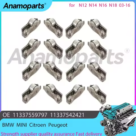 16PCS Engine Rocker arm Set For 03-16 BMW 116i 118i MINI Cooper Convertible Citroen C3 Peugeot 1.6T 