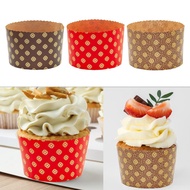 [mojotorw7] 100pcs Bread Baking Cups Muffin Baking Liners Greaseproof Panettone Paper Trays