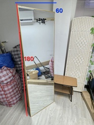 落地全身鏡連木架 180x60x7 (非常新淨)