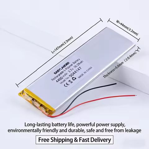 5044147 3.7V 4000mAh Lipo Rechargeable Battery Polymer Cell for Tablet PC Laptop Power Bank Portable