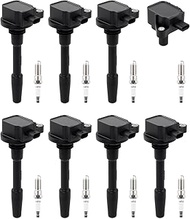 UF869 UF835 Ignition Coil Pack & 8 Pcs Iridium Spark Plugs Compatible with Ford F-150 2018-2020 5.0L