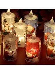 1入組無焰 LED 茶蠟燭，電池供電蠟燭裝飾，適合聖誕節和婚禮