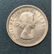 UK Queen Elizabeth II 6 Pence 1962