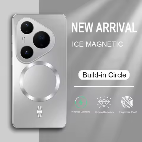 AG Magnetic Matte Silicone Case For HUAWEI PURA 70 80 Ultra P30 P40 P50 P60 Pro Wireless Charging Sh