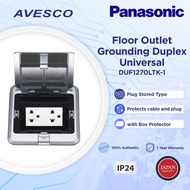 Panasonic Floor Outlet | Grounding Duplex Universal 16A 250V~ | DUF1270LTK-1 | Avecso