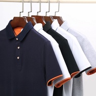 Men's Plain Polo Shirt 95% Cotton Tshirt Men【Asia Size】Brand T Shirt Male Solid Casual Tee Slim Fit