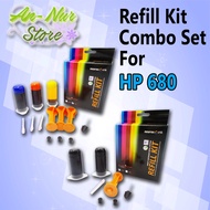 Neurox Ink Refill Kit Combo  (Black+Colour) HP 680BK and HP 680CL for Printer HP 2135, HP 3635, HP565, HP 3835, HP 4675