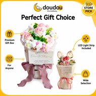 Baby's Breath Bouquet Doll Plush Flower Bouquet Toy Valentine Birthday Anniversary Surprise Door gif
