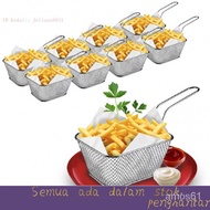【Barang Spot】 Keluli Tahan Karat Mini Bakul Goreng Kentang Goreng Bakul Goreng Mini Bakul Goreng Ken