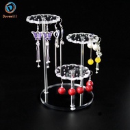 [Dovewill] Acrylic Earrings Display Rack 3 Tier Earrings Organizer for Home Bedroom