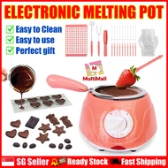 Pink Electronic Chocolate Melting Pot | Chocolate Maker Set l Mini Chocolate Candy Melting and Warming Fondue Set l