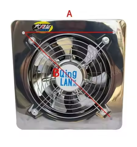 6''7''8'' Booster Fan Extractor Exhaust fan Ventilation Pipe Fan Kitchen Wall Window Stainless Steel