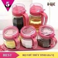 Set of 5-item glass spices