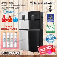 2024 NEW MIDEA Hot &amp; Warm &amp; Cold Floorstanding Water Dispenser 2037S - Compressor Cooling - 4 Korea Halal Water Filter