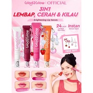 Glad2Glow BRIGHTENING LIP SERUM 7g Brightens Moisturizes and adds color 3in1 liptint lipstick lipcre