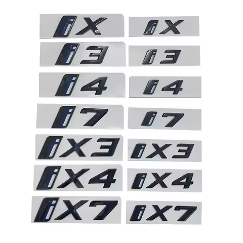 3D Letters Emblem Badge Car Rear Trunk Logo Sticker for IX I3 I4 I7 IX3 IX4 IX7 Glossy Black Accesso