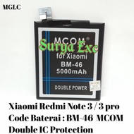 baterai xiaomi redmi note 3 / 3 pro code baterai bm46 bm-46 baterai