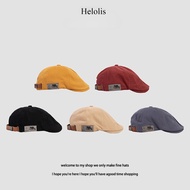 Helolis Beret Trendy Forward Hat Painter Men Women Couple Hats