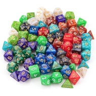 10 X 7 Polyhedron Dice Set (70 pcs) for Dungeons & Dragons DND RPG MTG Tabletop Game D4 D6 D8 D10 D%
