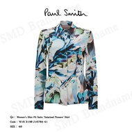 Paul Smith Women's Slim-Fit Satin 'Solarised Flowers' Shirt Code W1R 319B J10785 41