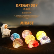 Colorful Glass Beads Luminous Glass Balls Decorative Ornaments Desktop Ornaments Lucky Ornaments Hea