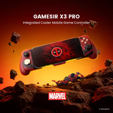 GameSir X3 Pro Deadpool Edition Controller Type-C Wired Licensed by Marvel Cooler Camepad for iPhone