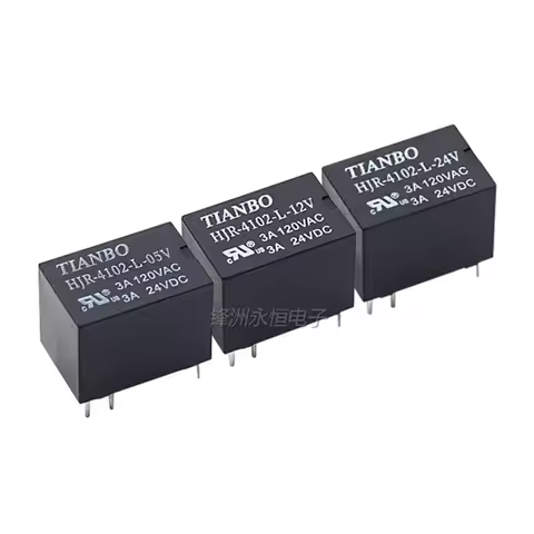 5PCS HJR-4102-L-5V HJR-4102-L-09V HJR-4102-L-12V HJR-4102-L-24V 6-Pin 3A Power Relay