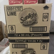 SUNLIGHT LIME kemasan refill (1 dus isi 72 pouch isi 90 ml)Sunlight Lime 1 Dus isi 72pcs 90ml