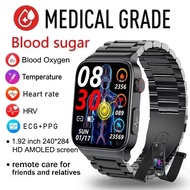 ☍☇ 2023 New Blood Glucose High-end Smart Watch Men AMOLED 1.92 inch HD ECG Blood Pressure Monitoring Waterproof Healthy Smartwatch