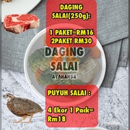 Daging salai ayahanda & puyuh salai