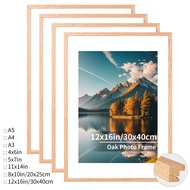 2pcs Solid Wood Photo Frames, 30x40cm/12x16in Oak Picture Frame,A3 Picture Frame For Wall,5x7in/4x6i
